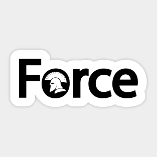 Force creative typography design Sticker